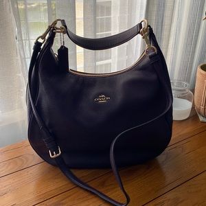 Coach, Large Cross Body, Purple Leather Bag